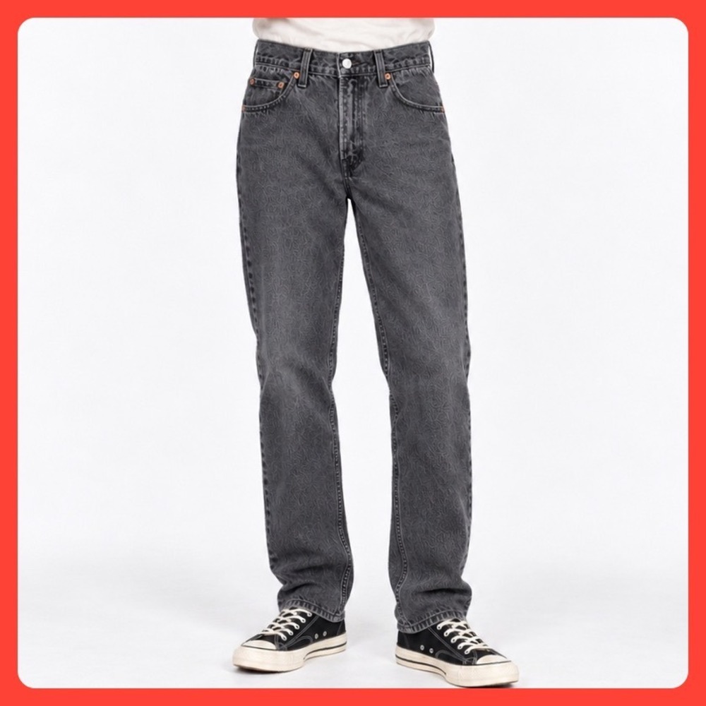Levis 550 Relaxed Fit Jeans Men 29x31 Black 100% Cotton Tapered Leg Grunge Y2K